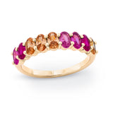 Emily Half Eternity Ring in Pink Ombre