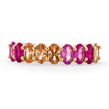 Emily Half Eternity Ring in Pink Ombre
