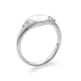 Grace 0.1ct tw Lab-Grown Diamond Signet Ring in Sterling Silver