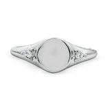 Grace 0.1ct tw Lab-Grown Diamond Signet Ring in Sterling Silver