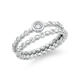 Stacked 0.25 ct tw Lab-Grown Diamond Ring in Sterling Silver