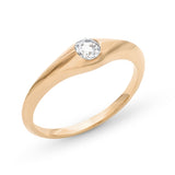 Parker 0.18ct tw Lab-Grown Diamond Signet Ring in 18k Gold Vermeil