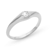Parker 0.18ct tw Lab-Grown Diamond Signet Ring in Silver