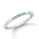 The Ulla .07ct tw Blue Lab-Grown Diamond Ring in Rhodium