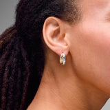 Iris Mixed Metal Hoops