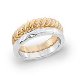 Iris Ring in Mixed Metal