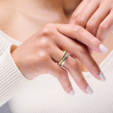 Iris Ring in Mixed Metal