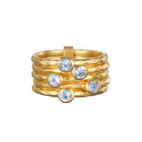 Blue Topaz Multi Band Ring