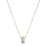 Lab-Grown Diamond Double-Row Pendant Necklace 1/3ct tw 24K Yellow Gold Vermeil Sterling Silver 19"