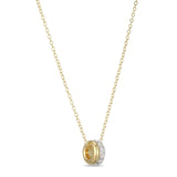 Lab-Grown Diamond Double-Row Pendant Necklace 1/3ct tw 24K Yellow Gold Vermeil Sterling Silver 19"
