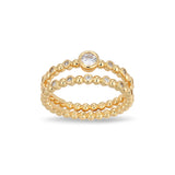 Stacked 0.25 ct tw Lab Grown Diamond Ring in 24k Gold Vermeil