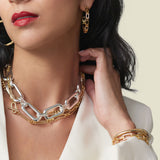 Pave Huxley Cuff in Gold Plating & Clear