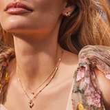 Bee Stud Earrings in Gold & Yellow Mix