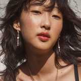 Mini Elisa Abbie Huggie Earrings in Gold & Multi Mix