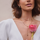 Mini Elisa Abbie Strand Necklace in Gold & Multi Mix