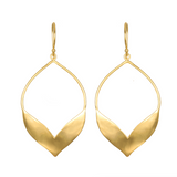 Lotus Petal Hoop Linear Earrings