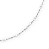 Bar Chain Necklace in Rhodium Plating over Sterling Silver