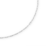 Mini Linked Necklace in Rhodium Plating over Sterling Silver