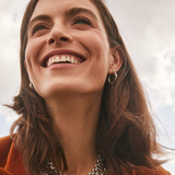 Mini Elisa Hoop Earrings in Black Mix