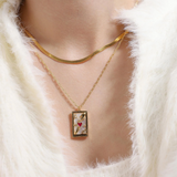 Lovers Tarot Card Pendant Necklace