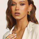 Bardot Stud Charm Necklace in Gold