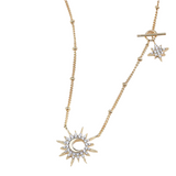 Sunlit Crescent Pendant Necklace