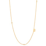 Sideways Initial Necklace in 18k Gold Plating
