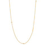 Sideways Initial Necklace in 18k Gold Plating
