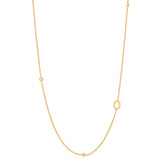 Sideways Initial Necklace in 18k Gold Plating