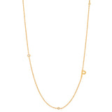 Sideways Initial Necklace in 18k Gold Plating