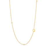 Sideways Initial Necklace in 18k Gold Plating