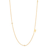 Sideways Initial Necklace in 18k Gold Plating