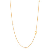 Sideways Initial Necklace in 18k Gold Plating