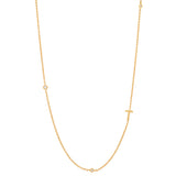 Sideways Initial Necklace in 18k Gold Plating