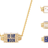 To The Moon and Back Spinner Pendant Necklace