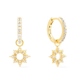Sunseeker Charm Huggie Earrings in Gold Plated