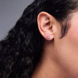 Pre-Owned Zales 1/10ct tw Diamond Solitaire Earrings in Sterling Silver