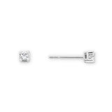 Pre-Owned Zales 1/10ct tw Diamond Solitaire Earrings in 14k White Gold