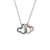 Zales 1/5ct tw  Diamond Mickey Mouse Pendant Necklace in Sterling Silver