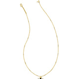 Bee Short Pendant Necklace in Gold & Yellow Mix