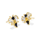 Bee Stud Earrings in Gold & Yellow Mix