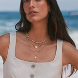 Elisa Beaded Necklace in Mother Of Pearl