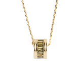 Color Theory Charm Necklace in Olive Green