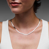 Medium Snake Chain in Rhodium Plating over Sterling Silver