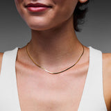 Thin Snake Chain Necklace in 18k Gold Plating over Sterling Silver