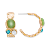 Zinnia Hoop Earrings in Gold